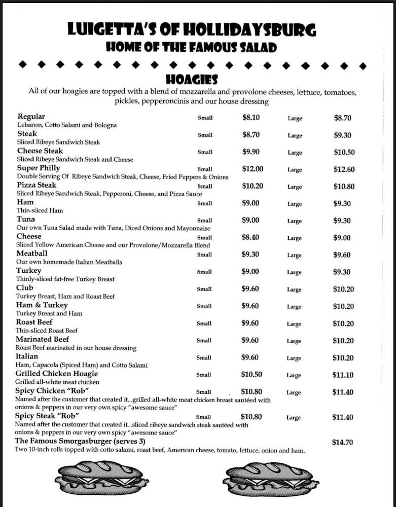 Luigetta's of Hollidaysburg Menu image 3